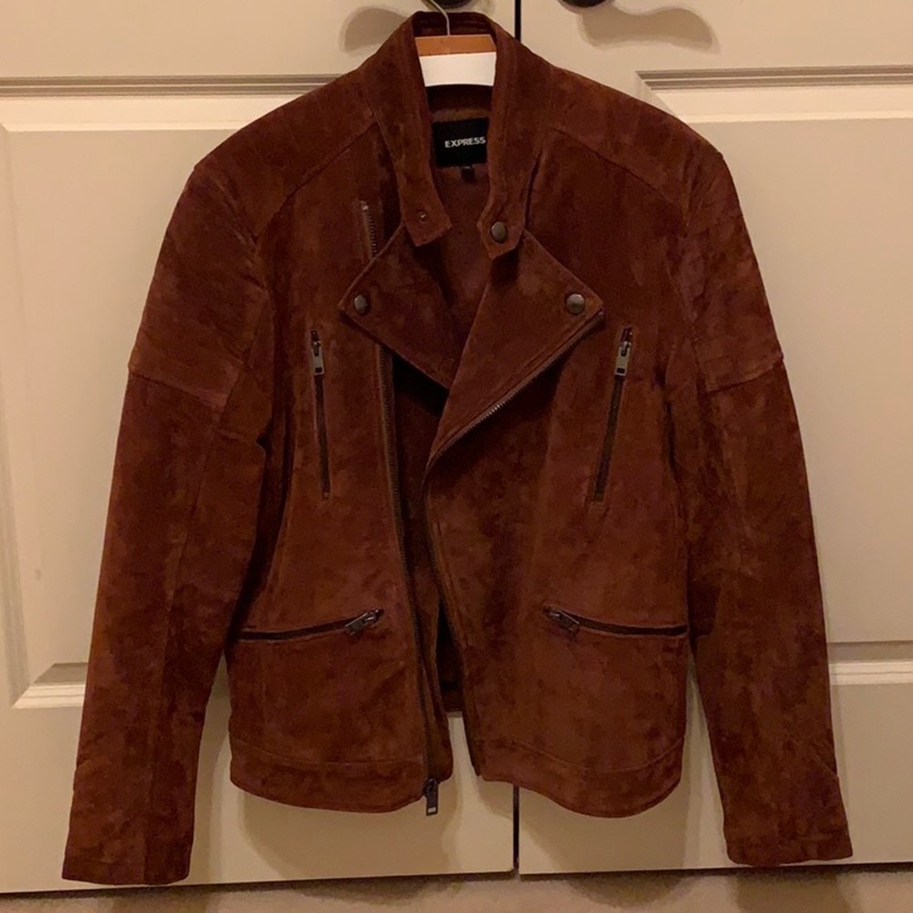 Genuine Suede Moto Leather Jacket